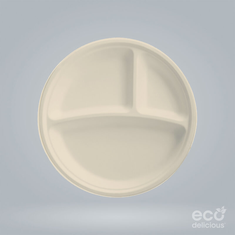 10" 3CP Brown Round Plate - Image 2