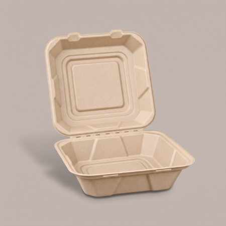 8x8 Unbleached Clamshell